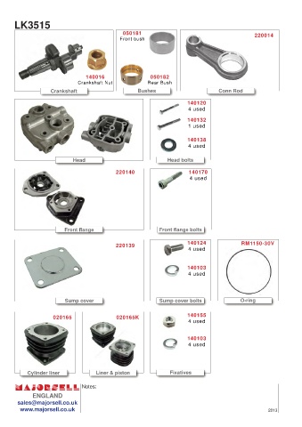 Spare parts cross-references