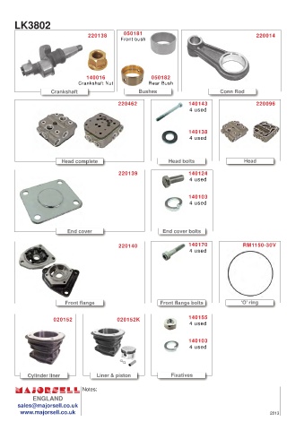 Spare parts cross-references