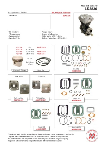 Spare parts cross-references