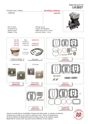 Spare parts cross-references