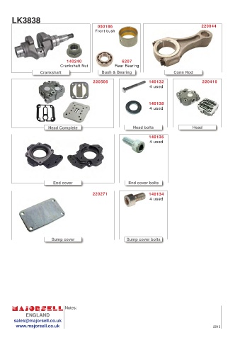 Spare parts cross-references