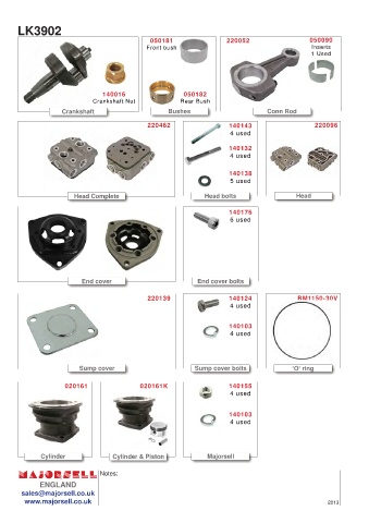 Spare parts cross-references