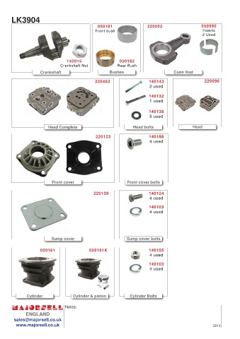 Spare parts cross-references