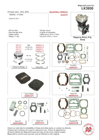 Spare parts cross-references