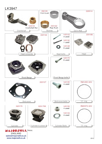 Spare parts cross-references