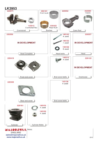 Spare parts cross-references