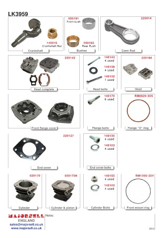 Spare parts cross-references