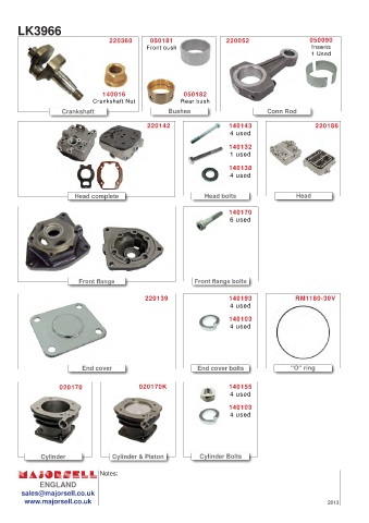 Spare parts cross-references