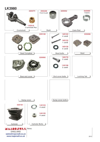 Spare parts cross-references