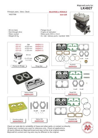 Spare parts cross-references