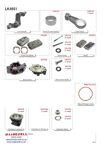 Spare parts cross-references