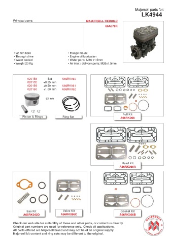 Spare parts cross-references