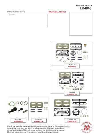 Spare parts cross-references