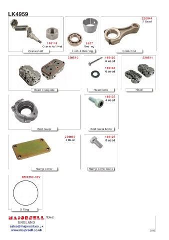 Spare parts cross-references