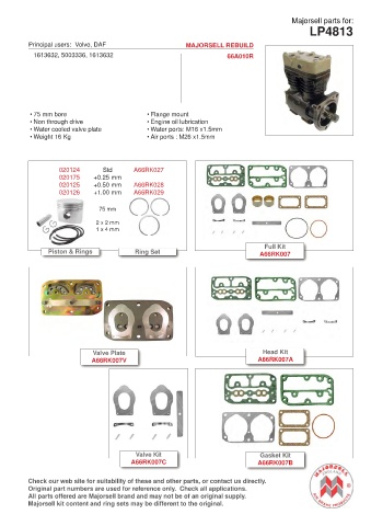 Spare parts cross-references