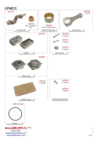 Spare parts cross-references