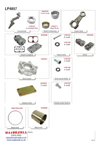 Spare parts cross-references