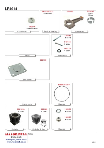 Spare parts cross-references