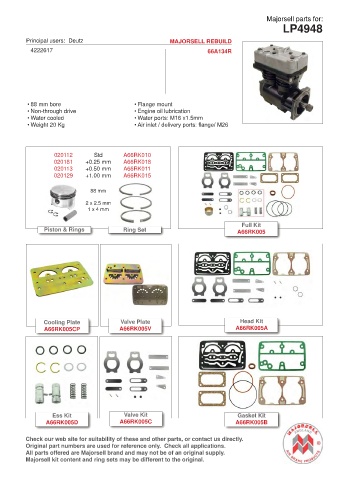 Spare parts cross-references