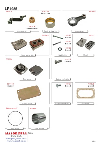 Spare parts cross-references