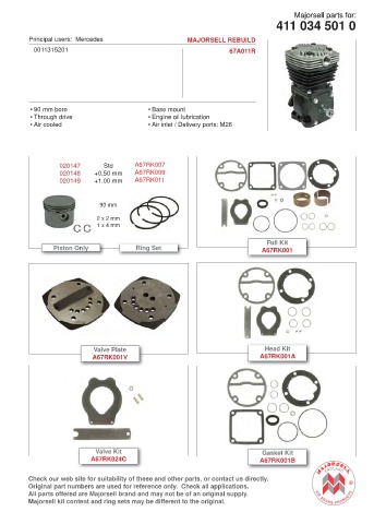 Spare parts cross-references