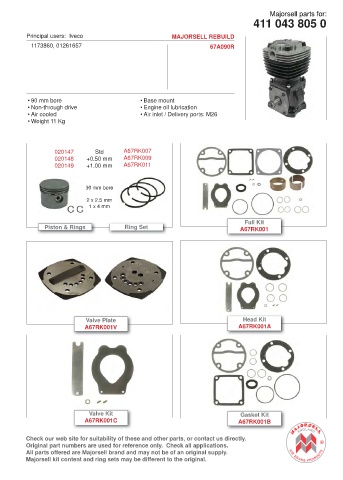 Spare parts cross-references