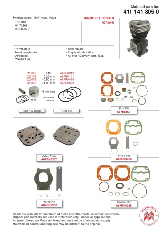 Spare parts cross-references