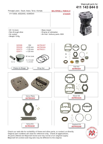 Spare parts cross-references