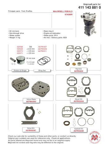 Spare parts cross-references