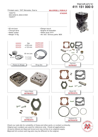 Spare parts cross-references