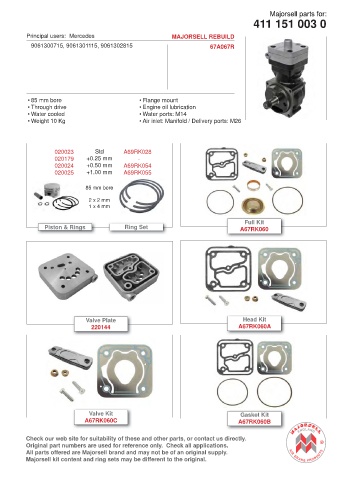 Spare parts cross-references