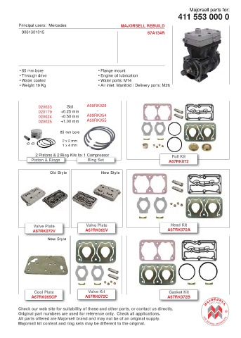 Spare parts cross-references