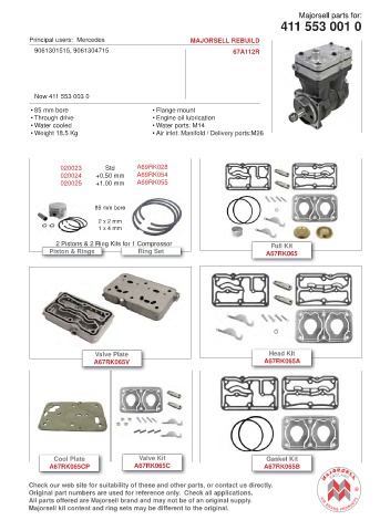 Spare parts cross-references