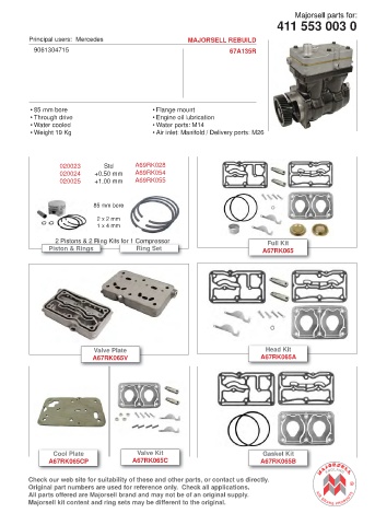 Spare parts cross-references