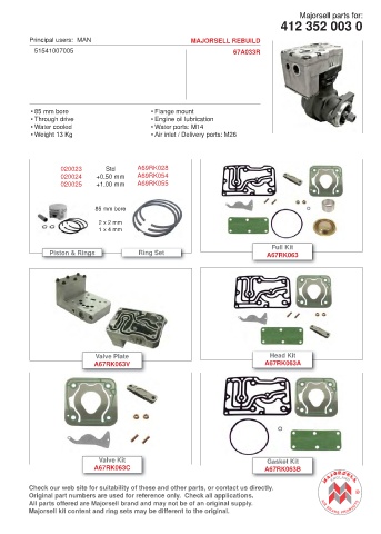 Spare parts cross-references