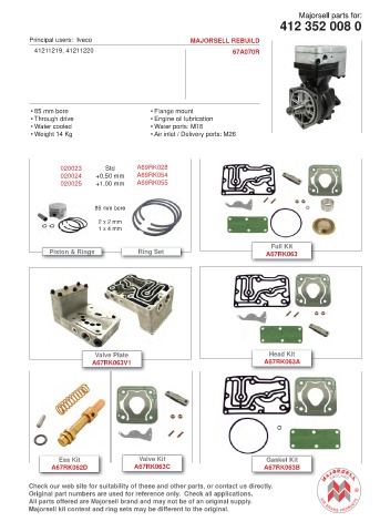 Spare parts cross-references