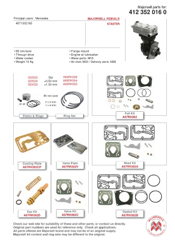 Spare parts cross-references