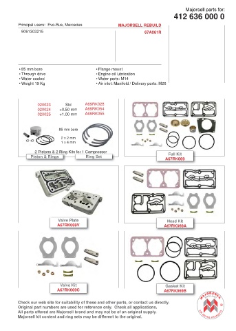 Spare parts cross-references