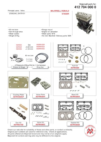 Spare parts cross-references