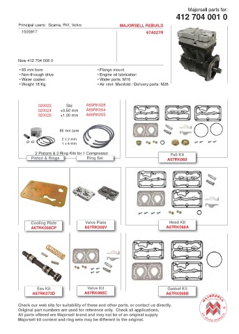 Spare parts cross-references