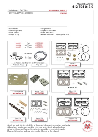 Spare parts cross-references