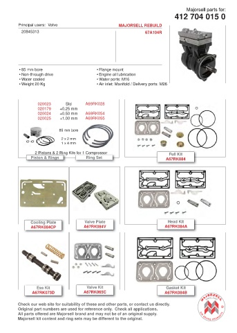 Spare parts cross-references