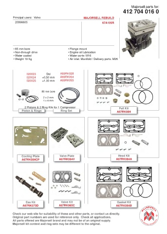 Spare parts cross-references