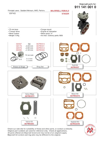 Spare parts cross-references