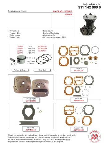 Spare parts cross-references