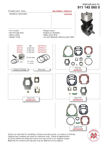 Spare parts cross-references