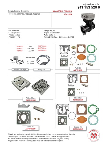 Spare parts cross-references