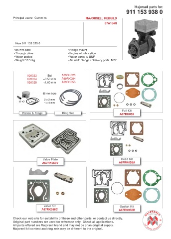 Spare parts cross-references