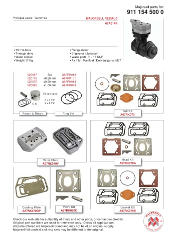 Spare parts cross-references