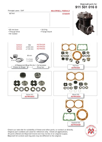 Spare parts cross-references